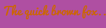 Image with Font Color CC6600 and Background Color AF4FA2